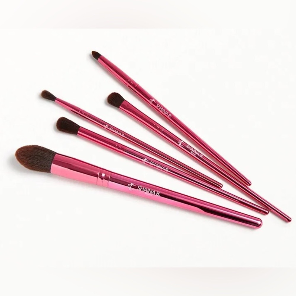 B. Fab Shaina B Miami Makeup Brushes 5 Brush Set Pink New in Packaging